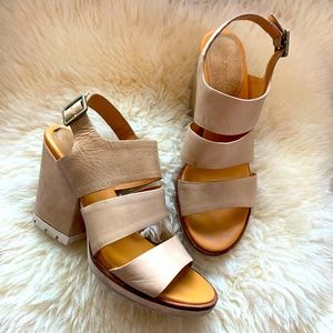 COMFY!!  Kork-Ease Lenny Block Heel Sandal Vanilla